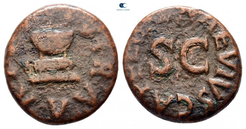 Augustus 27 BC-AD 14. Rome
Quadrans Æ

12 mm, 2,43 g



fine