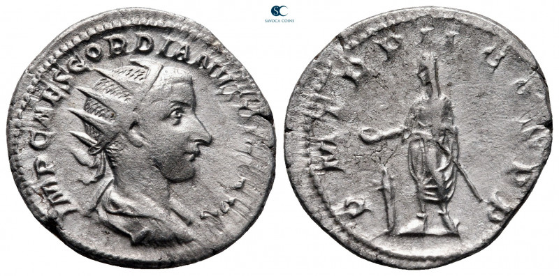 Gordian III AD 238-244. Rome
Antoninianus AR

23 mm, 3,81 g



very fine