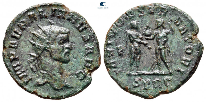 Aurelian AD 270-275. Serdica
Billon Antoninianus

20 mm, 3,29 g



very f...