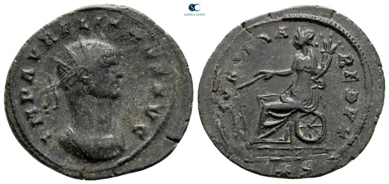 Aurelian AD 270-275. Siscia
Billon Antoninianus

22 mm, 2,98 g



very fi...