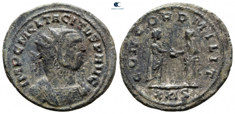 Tacitus AD 275-276. Siscia
Billon Antoninianus

21 mm, 3,85 g



nearly v...