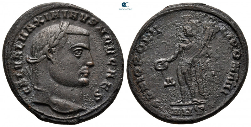 Galerius Maximianus, as Caesar AD 293-305. Antioch
Follis Æ

29 mm, 10,61 g
...