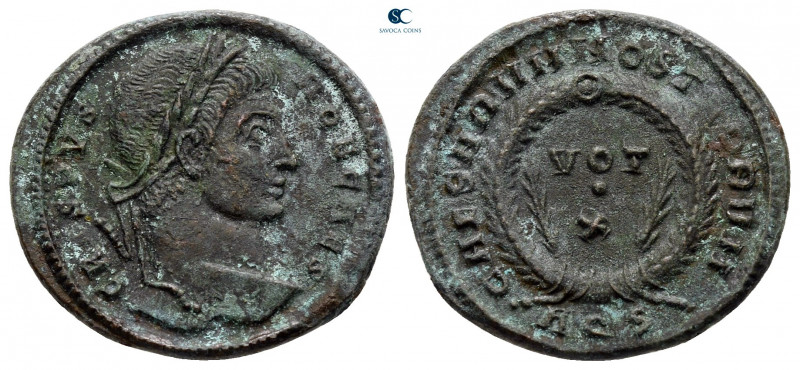 Crispus, as Caesar AD 316-326. Aquileia
Follis Æ

18 mm, 2,87 g



nearly...