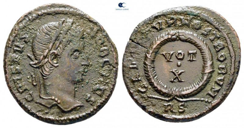 Crispus, as Caesar AD 316-326. Rome
Follis Æ

18 mm, 2,91 g



nearly ver...