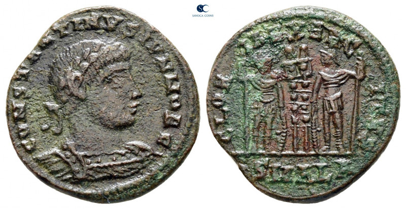 Constantine II, as Caesar AD 317-337. Alexandria
Follis Æ

16 mm, 2,18 g

...