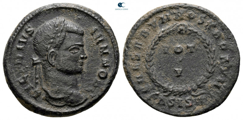 Licinius II, as Caesar AD 317-324. Siscia
Follis Æ

19 mm, 3,18 g



near...