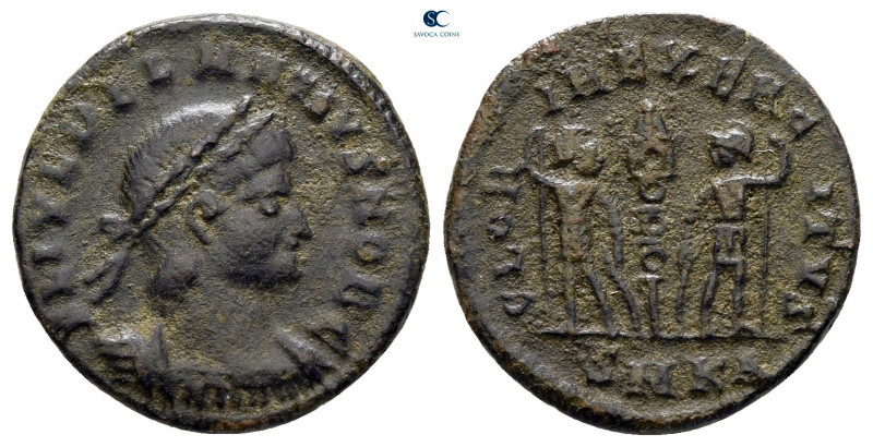 Delmatius, as Caesar AD 335-337. Cyzicus
Follis Æ

15 mm, 1,62 g



fine