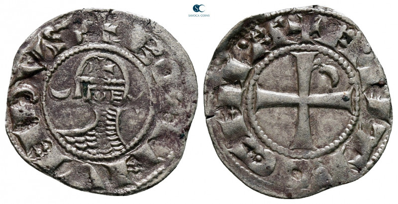 Principality of Antioch. Antioch. Bohemond III AD 1163-1201. 
Denier AR

17 m...