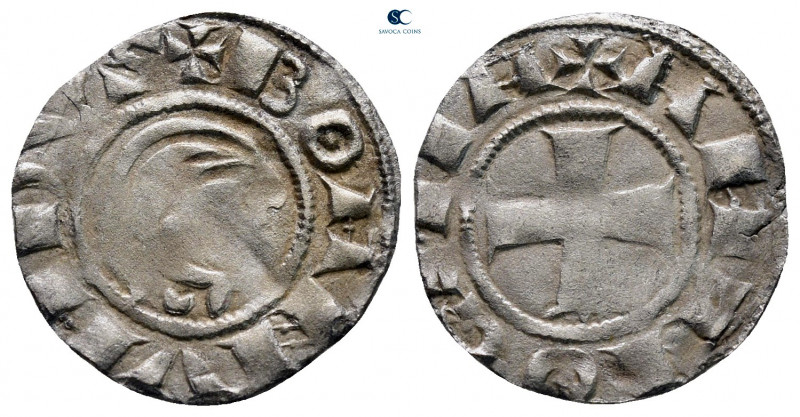 Principality of Antioch. Antioch. Bohemond III AD 1163-1201. 
Denier AR

14 m...