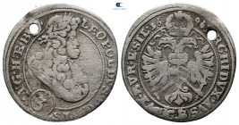 Austria. Leopold I of Habsburg AD 1657-1705. 3 Kreuzer AR