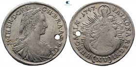 Austria. Maria Theresia AD 1740-1780. 15 Kreuzer AR