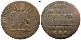 Italy. Papal State, Rome. Pius VII AD 1800-1823. Baiocco CU