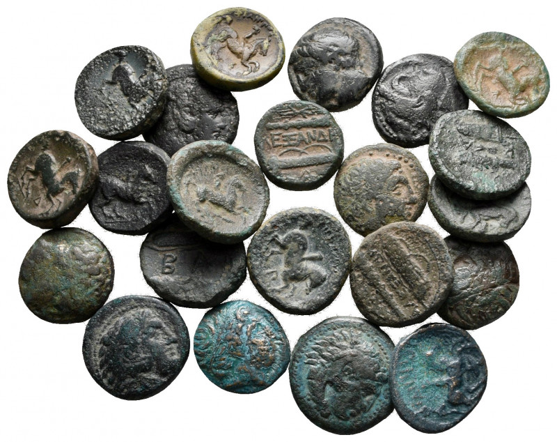 Lot of ca. 22 greek bronze coins / SOLD AS SEEN, NO RETURN! 

very fine