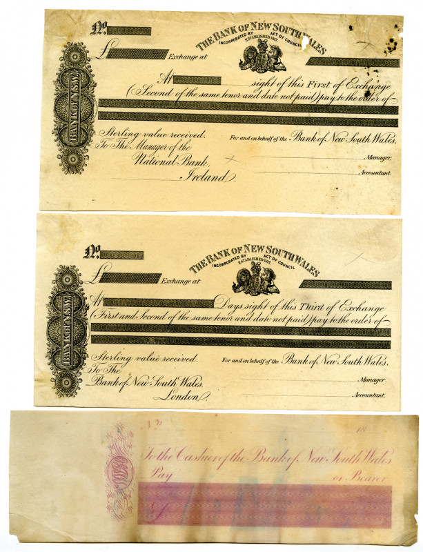 New South Wales, Australia. Lot of 3 proofs, All from the Bank of New South Wale...