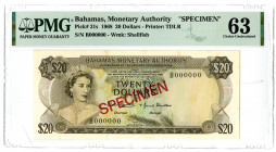 Bahamas Monetary Authority. 1968. Specimen Note.