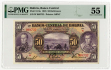 Banco Central del Bolivia. 1928 Issue Banknote