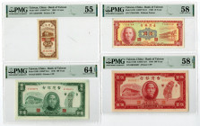 Bank of Taiwan, 1946-1960 Issued Banknote Quartet