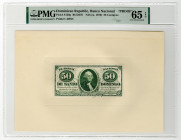 Banco Nacional de Santo Domingo. ND (ca.1870). Proof Banknote