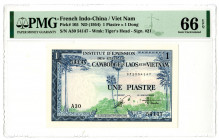 Institut d'Emission des Etats du Cambodge du Laos et du Vietnam. ND (1954) Issue Banknote.