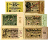 Weimar Republic Assortment of Issue Banknotes, 1923-1945
