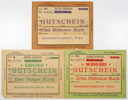 Reichsbahn-Hauptwerk, Witten, 1923 Issued Notgeld Trio