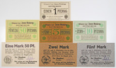Zossen-Weinberg and Zullichau, 1914-17 Notgeld Group