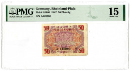 Rheinland-Pfalz, 1947 Fractional Currency Issued Note