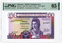 Government of Gibraltar/British Administration. 1986 Issue Banknote.