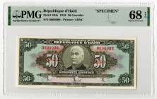 Banque Nationale de la Republique d'Haiti. 1919 "Top Pop" Specimen Banknote