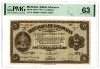 Republica De Honduras, Billete Aduanero. 1937 Issue Banknote.