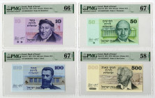 Bank of Israel. 1973 (5733) Banknote Quartet.