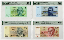 Bank of Israel. 1978-79/5738-39 Issue Banknote Group of 4 Notes.