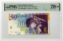 Bank of Israel. 1998 "Top Pop" Perfect Superb Gem Unc 70 EPQ* Banknote