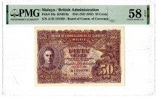 Board of Commissioners of Currency Malaya, 1941 (ND 1945) Issue Banknote