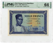 Banque de la Republique du Mali. 1960 Issue Banknote