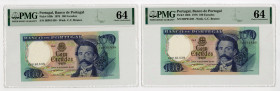 Banco de Portugal. 1978. Pair of Sequential Issued Banknotes
