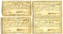 Connecticut Comptroller's Office, 1790 Issued Payment Quartet