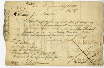Principio Company 1773 Colonial Bill of Exchange.