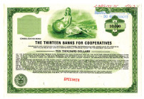 Thirteen Banks for Cooperatives, 1975 Specimen Bond