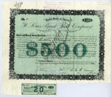 St. Louis Bank Note Company, 1884 I/C Coupon Bond.