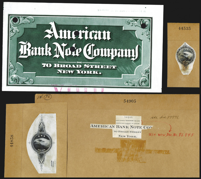 New York. Lot of 7 proof ABN advertising items, Includes Proofs of Letterhead, A...