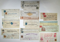 Large Group of Issued Bank Checks, ca. 1850-90s