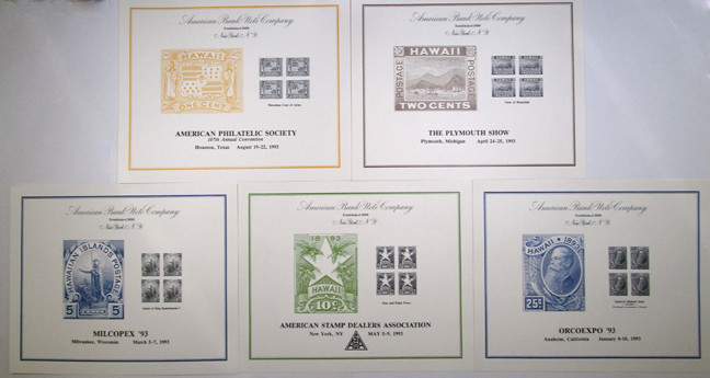 Hawaii, 1887 to 1898, Lot of 60 Intaglio and Litho Printed Philatelic Reprint So...