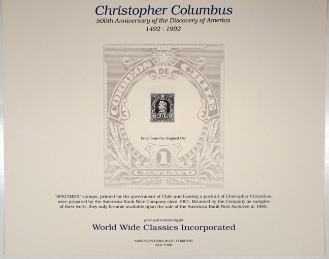 World Wide Classics Inc., 500th Anniversary of the Discovery of America 1492-199...