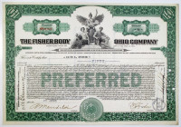Fisher Body Ohio Co. 1922 I/C Stock Certificate, Acquired by General Motors