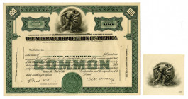 Murray Corporation of America, ca.1925-1930 Proof Stock Certificate with Matching Proof Vignette.