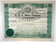 L.P.C. Motor Co. 1914 I/U Stock Certificate Signed by William Mitchell Lewis