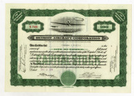 Detroit Aircraft Corp., 1930 I/U Stock Certificate.