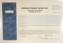 Morgan Stanley Group Inc. 1994 Specimen Japan Index Call Warrant Certificate