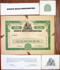 Minute Maid Corp., 1950-60's Proof Stock Certificate & Proof Vignette Design Elements